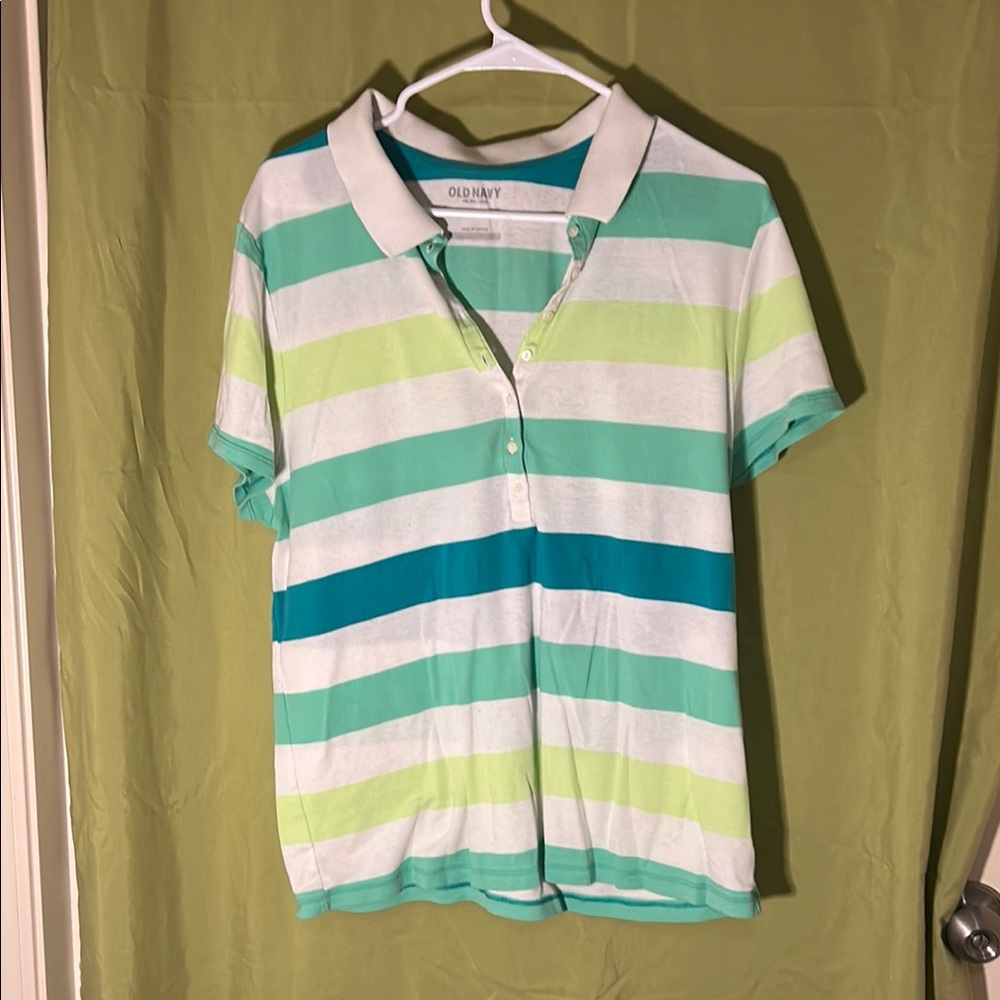 Old Navy Multicolor Striped Button Down Shirt